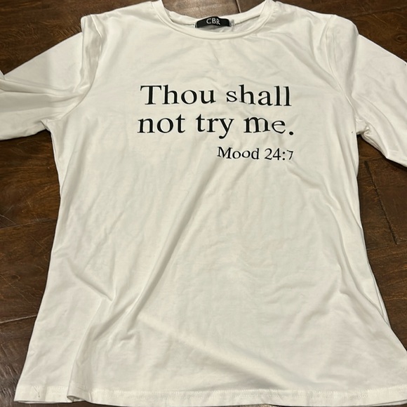 Thou shall not try me tag 2XL more like a medium/ large - Picture 1 of 3